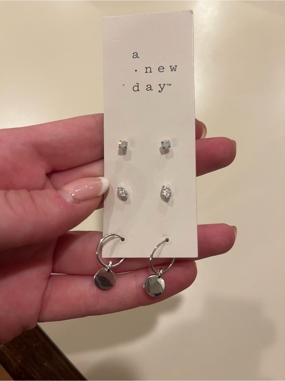 a new day Silver Tone Earring Set - 3 Pair